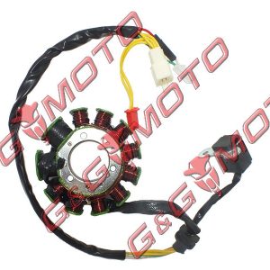 СТАТОР KYMCO BETWIN GRAND DINK SYM 125-150 БОБИНИ 2+9 Ф 93 ММ 6 КАБЕЛА РАВЕН НА КОД RMS 246350202