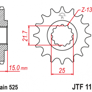 ЗЪБЧАТКА ПРЕДНА JTF 1182 - 14