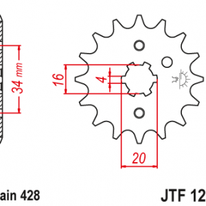 ЗЪБЧАТКА ПРЕДНА JTF 1263 - 14