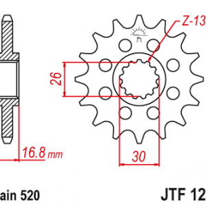 ЗЪБЧАТКА ПРЕДНА JTF 1269 - 16