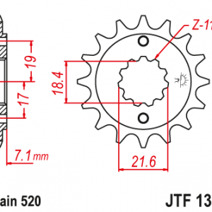 ЗЪБЧАТКА ПРЕДНА JTF 1321 - 13