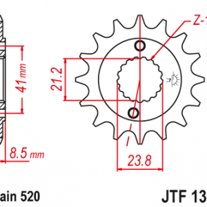 ЗЪБЧАТКА ПРЕДНА JTF 1322 - 13