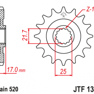 ЗЪБЧАТКА ПРЕДНА JTF 1381 - 16