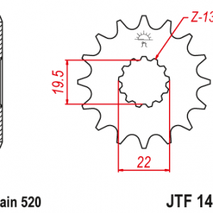 ЗЪБЧАТКА ПРЕДНА JTF 1439 - 13