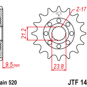 ЗЪБЧАТКА ПРЕДНА JTF 1441 - 14