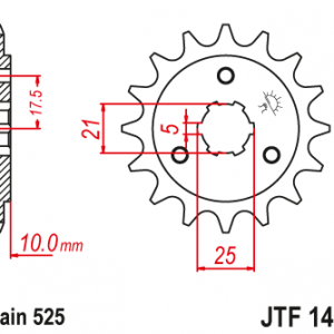 ЗЪБЧАТКА ПРЕДНА JTF 1448 -15