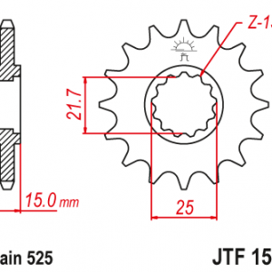 ЗЪБЧАТКА ПРЕДНА JTF 1515 - 14
