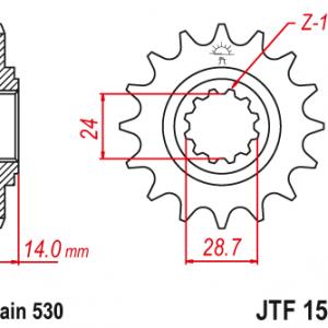 ЗЪБЧАТКА ПРЕДНА JTF 1529 - 17