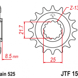 ЗЪБЧАТКА ПРЕДНА JTF 1537- 17
