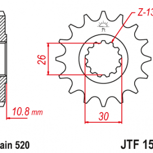 ЗЪБЧАТКА ПРЕДНА JTF 1579 - 15