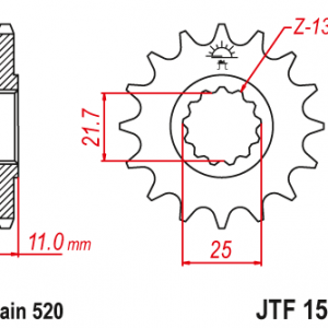 ЗЪБЧАТКА ПРЕДНА JTF 1581 - 15