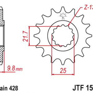 ЗЪБЧАТКА ПРЕДНА JTF 1587 - 19