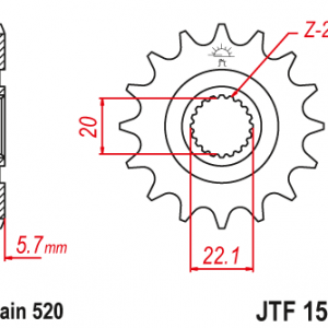 ЗЪБЧАТКА ПРЕДНА JTF 1590 - 12