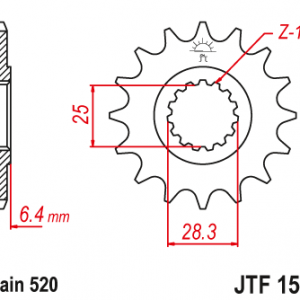 ЗЪБЧАТКА ПРЕДНА JTF 1592 - 13