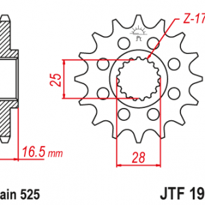 ЗЪБЧАТКА ПРЕДНА JTF 1904 - 17