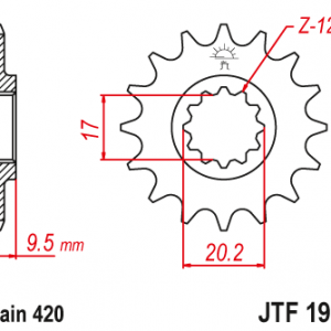 ЗЪБЧАТКА ПРЕДНА JTF 1906 - 13