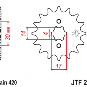 ЗЪБЧАТКА ПРЕДНА JTF 249 - 13