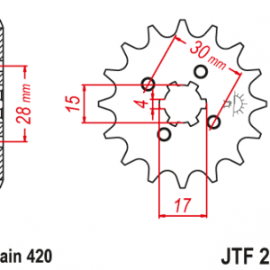 ЗЪБЧАТКА ПРЕДНА JTF 253 - 14