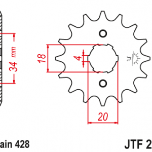 ЗЪБЧАТКА ПРЕДНА JTF 259 - 14