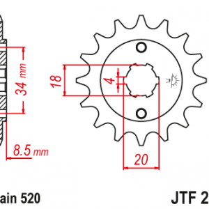 ЗЪБЧАТКА ПРЕДНА JTF 270 - 14
