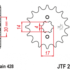 ЗЪБЧАТКА ПРЕДНА JTF 273 - 14