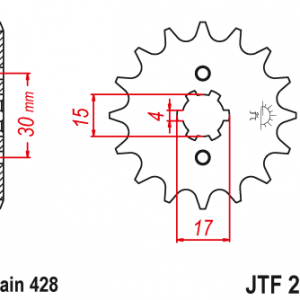 ЗЪБЧАТКА ПРЕДНА JTF 274 - 14