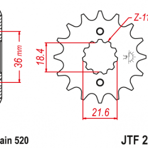 ЗЪБЧАТКА ПРЕДНА JTF 280 - 13