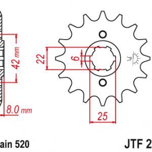 ЗЪБЧАТКА ПРЕДНА JTF 281 - 15