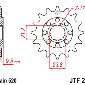 ЗЪБЧАТКА ПРЕДНА JTF 284 - 14 SC САМОПОЧИСТВАЩА