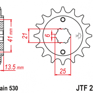 ЗЪБЧАТКА ПРЕДНА JTF 286 - 15 = 286.15 CHT