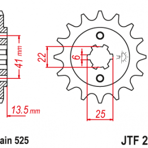 ЗЪБЧАТКА ПРЕДНА JTF 293 - 15