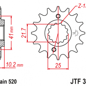 ЗЪБЧАТКА ПРЕДНА JTF 308 - 15