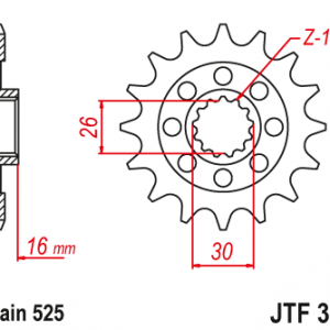 ЗЪБЧАТКА ПРЕДНА JTF 313 - 16