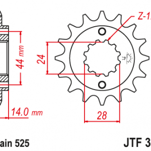 ЗЪБЧАТКА ПРЕДНА JTF 314 - 16
