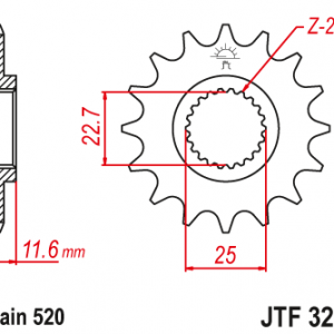 ЗЪБЧАТКА ПРЕДНА JTF 3221 - 11