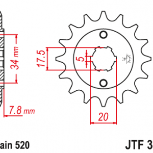 ЗЪБЧАТКА ПРЕДНА JTF 327 - 13