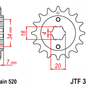ЗЪБЧАТКА ПРЕДНА JTF 329 - 13