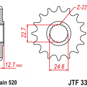 ЗЪБЧАТКА ПРЕДНА JTF 3323 - 22