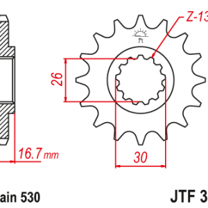 ЗЪБЧАТКА ПРЕДНА JTF 333 - 16