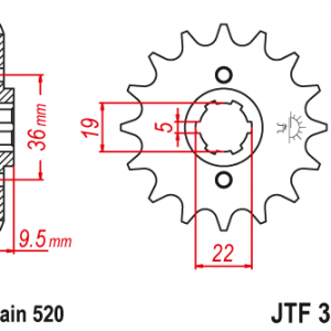 ЗЪБЧАТКА ПРЕДНА JTF 337 - 13