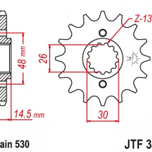 ЗЪБЧАТКА ПРЕДНА JTF 339 - 18