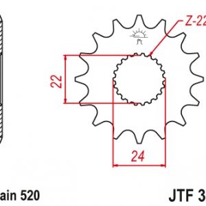 ЗЪБЧАТКА ПРЕДНА JTF 394 - 14