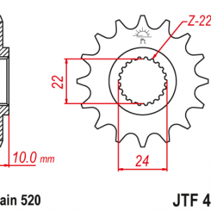 ЗЪБЧАТКА ПРЕДНА JTF 402 - 17