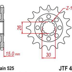 ЗЪБЧАТКА ПРЕДНА JTF 404 - 17