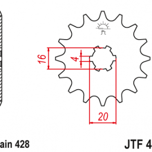 ЗЪБЧАТКА ПРЕДНА JTF 416 - 14