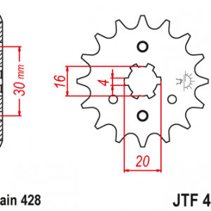 ЗЪБЧАТКА ПРЕДНА JTF 417 - 13