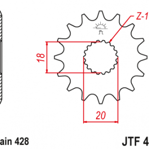 ЗЪБЧАТКА ПРЕДНА JTF 426 - 15