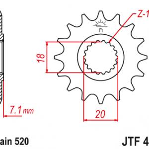 ЗЪБЧАТКА ПРЕДНА JTF 427 SC - 12
