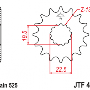 ЗЪБЧАТКА ПРЕДНА JTF 433 - 15