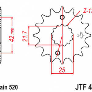 ЗЪБЧАТКА ПРЕДНА JTF 436 - 13